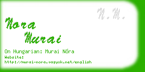 nora murai business card